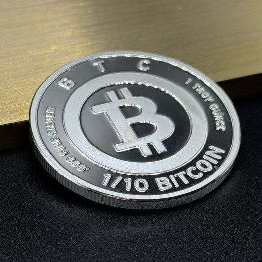 1 Troy Oz .999 Fine Silver Bitcoin