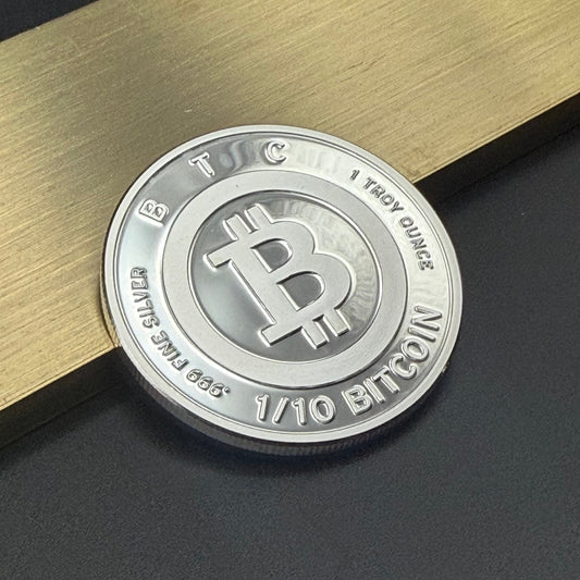 1 Troy Oz .999 Fine Silver Bitcoin