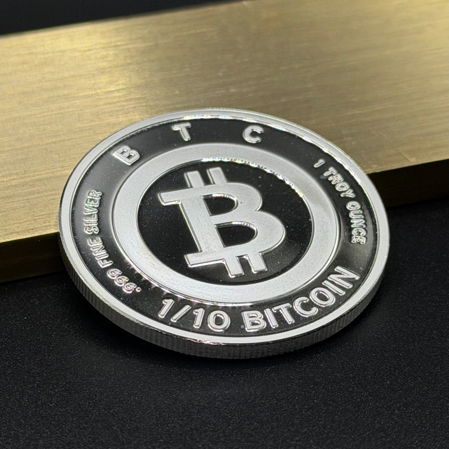 1 Troy Oz .999 Fine Silver Bitcoin