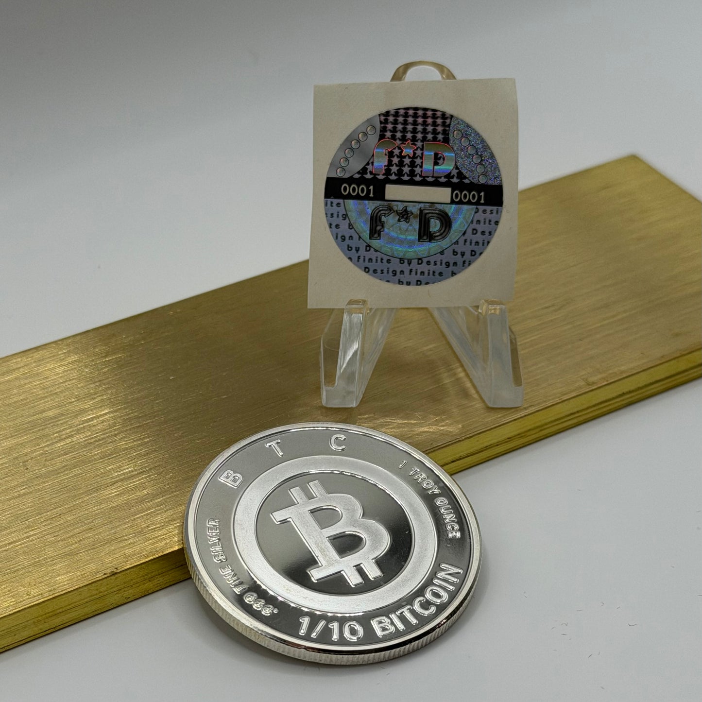 1 Troy Oz .999 Fine Silver Bitcoin