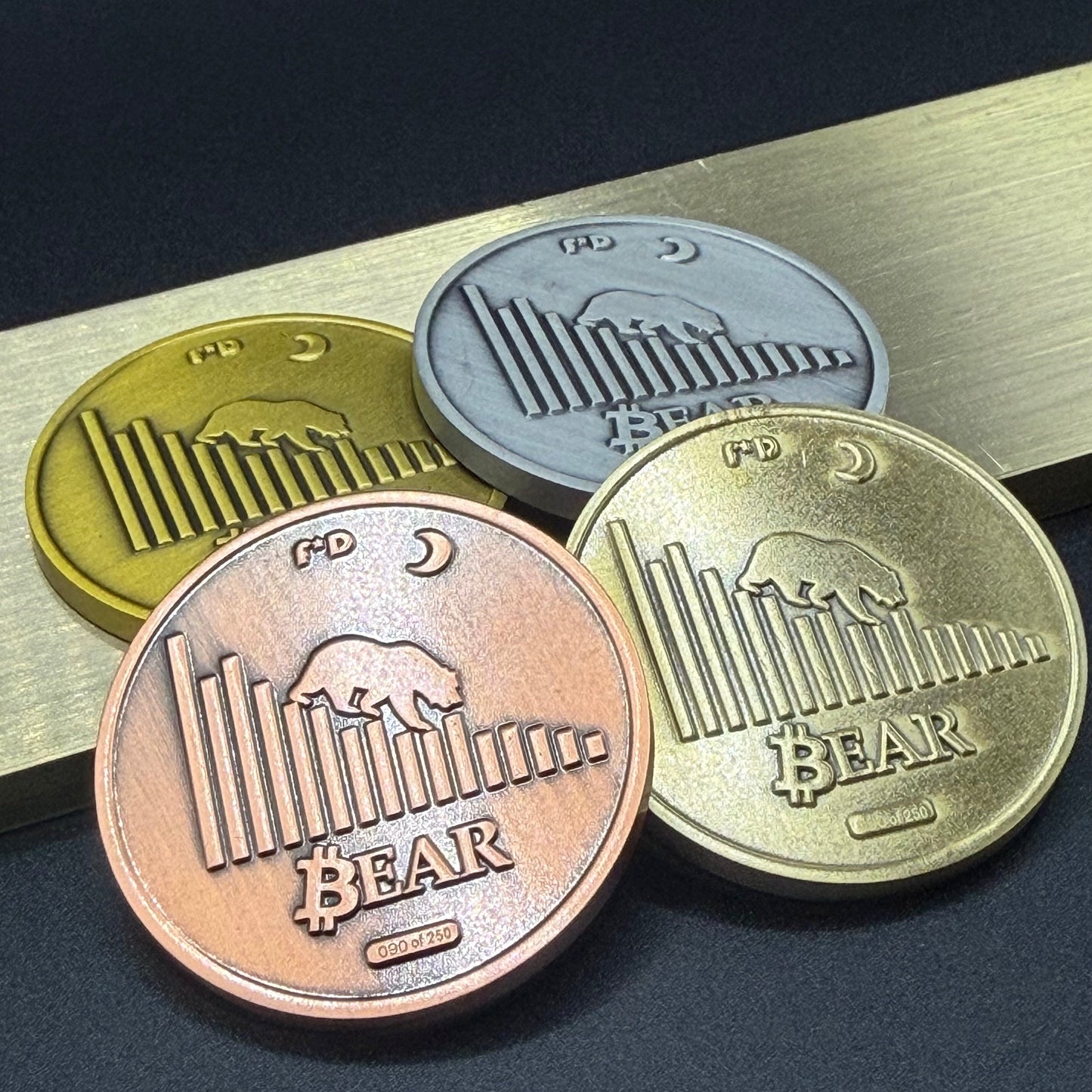 Bull vs Bear 4-Coin Set + Hat Bundle