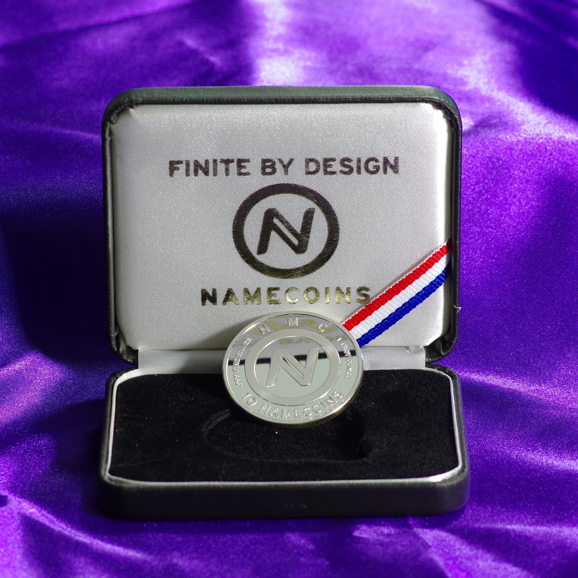 BATCH 1 – 1 Troy ounce of .999 fine silver – Commemorative “10 Namecoins” Proof image 0